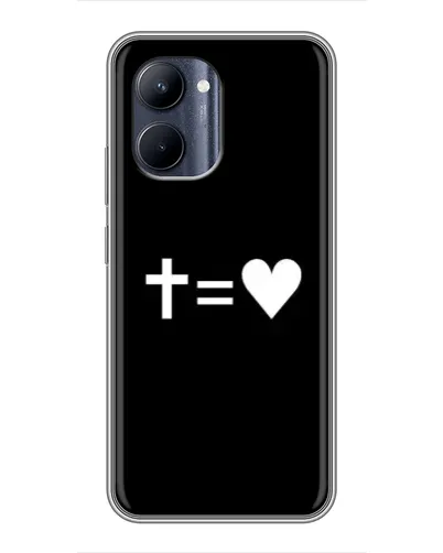 Чехол для Realme C33 с картинкой «Крест и Сердце»