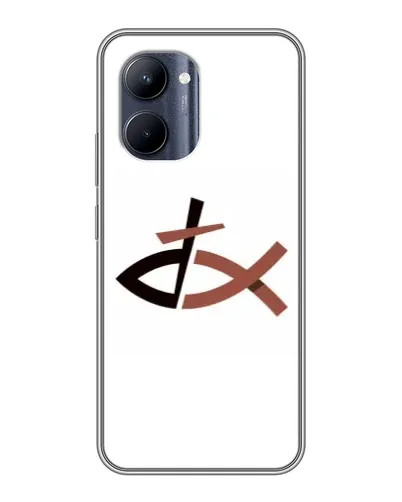 Чехол для Realme C33 с картинкой «Рыба и крест»