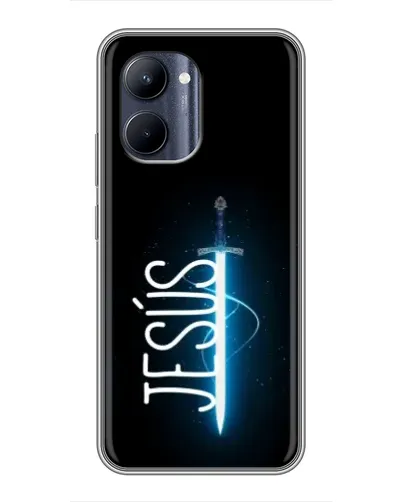 Чехол для Realme C33 с картинкой «Меч Духа Jesus»