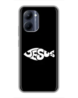 Чехол для Realme C33 с картинкой «Рыба Jesus»