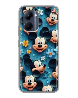 Чехол для Realme C33 с картинкой «Паттерн Микки и Минни»
