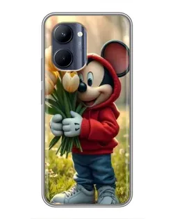Чехол для Realme C33 с картинкой «Микки с тюльпанами» Чехол для Realme C33 с картинкой «Микки с тюльпанами»