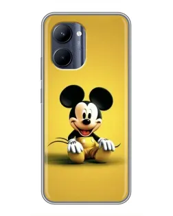 Чехол для Realme C33 с картинкой «Микки на желтом»