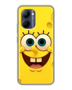 Чехол для Realme C33 с картинкой «Губка Боб улыбка»