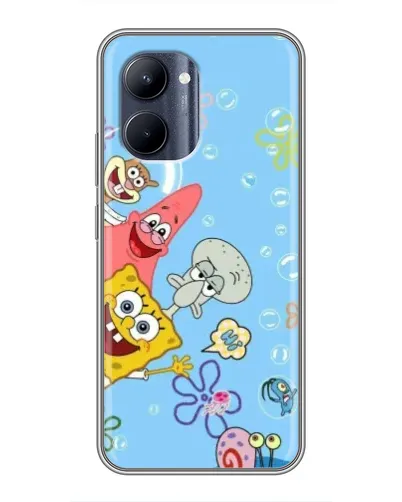 Чехол для Realme C33 с картинкой «Веселые пузырьки»