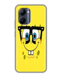 Чехол для Realme C33 с картинкой «Минималистичный Спанч Боб»