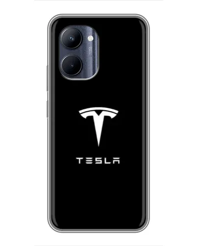 Чехол для Realme C33 с картинкой «Tesla White Logo» Чехол для Realme C33 с картинкой «Tesla White Logo»