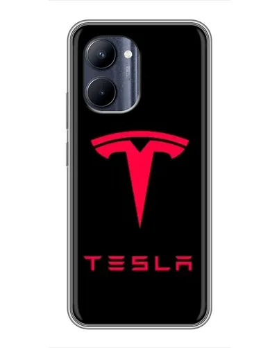 Чехол для Realme C33 с картинкой «Tesla Red Logo» Чехол для Realme C33 с картинкой «Tesla Red Logo»