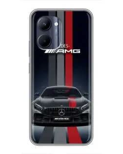 Чехол для Realme C33 с картинкой «Mercedes — белый карбон» Чехол для Realme C33 с картинкой «Mercedes — белый карбон»