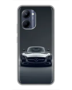 Чехол для Realme C33 с картинкой «Mercedes на черном»