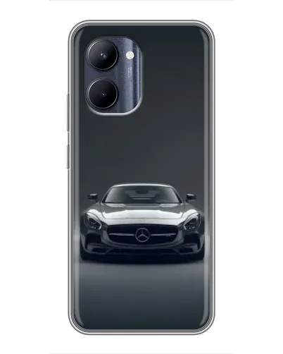 Чехол для Realme C33 с картинкой «Mercedes на черном»