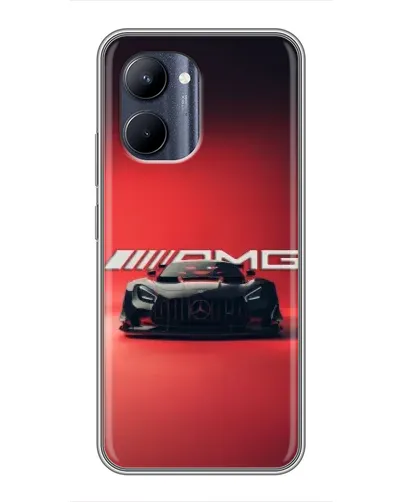 Чехол для Realme C33 с картинкой «Mercedes AMG — красная линия»