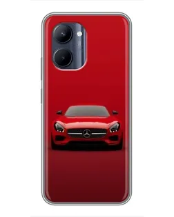 Чехол для Realme C33 с картинкой «Красный Mercedes AMG»