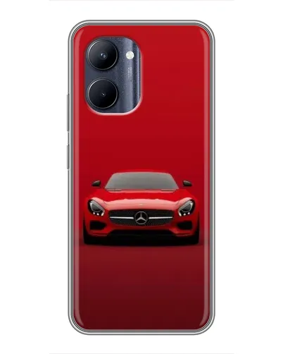 Чехол для Realme C33 с картинкой «Красный Mercedes AMG»