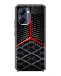 Чехол для Realme C33 с картинкой «Mercedes Carbon Grid»