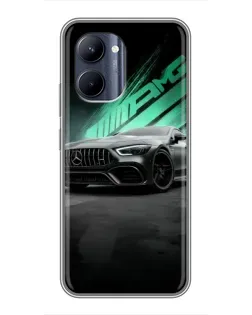 Чехол для Realme C33 с картинкой «Темный Mercedes AMG»