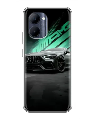 Чехол для Realme C33 с картинкой «Темный Mercedes AMG»