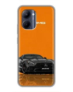 Чехол для Realme C33 с картинкой «Оранжевый Mercedes AMG»