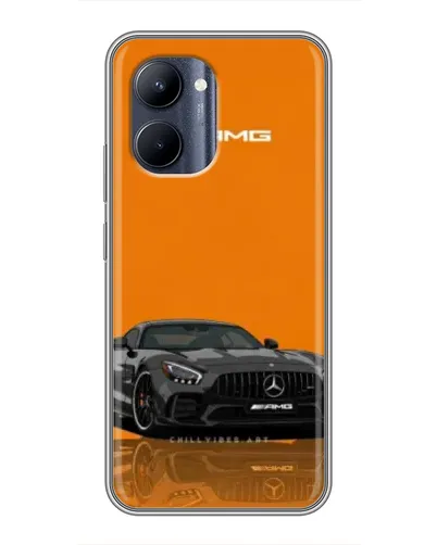 Чехол для Realme C33 с картинкой «Оранжевый Mercedes AMG»
