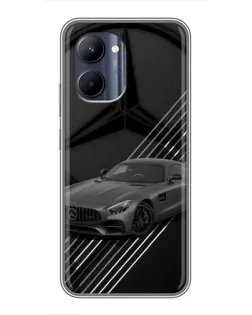 Чехол для Realme C33 с картинкой «Mercedes AMG — графика»