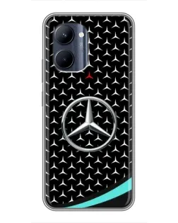 Чехол для Realme C33 с картинкой «Mercedes — бирюзовый акцент»