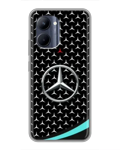 Чехол для Realme C33 с картинкой «Mercedes — бирюзовый акцент»