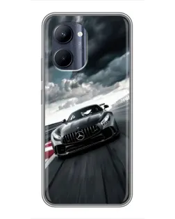 Чехол для Realme C33 с картинкой «Гоночный Mercedes AMG»