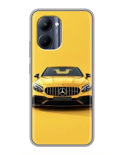 Чехол для Realme C33 с картинкой «Желтый Mercedes GT»