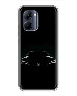 Чехол для Realme C33 с картинкой «Mercedes — силуэт авто»