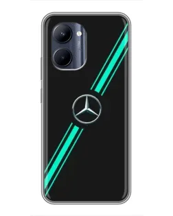 Чехол для Realme C33 с картинкой «Спортивные линии Mercedes»