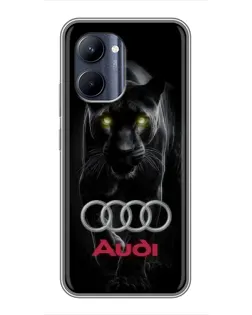 Чехол для Realme C33 с картинкой «Пантера и Audi»