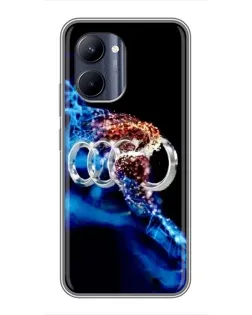 Чехол для Realme C33 с картинкой «Энергия лого Audi»