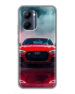 Чехол для Realme C33 с картинкой «Audi RS — красный стиль»