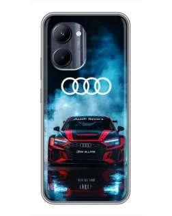 Чехол для Realme C33 с картинкой «Audi Sport — неон»