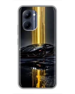 Чехол для Realme C33 с картинкой «Ночной Lamborghini драйв»