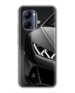 Чехол для Realme C33 с картинкой «Lamborghini фары детализация»