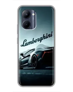 Чехол для Realme C33 с картинкой «Классическая надпись Lamborghini»