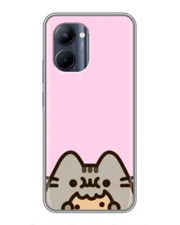 Чехол для Realme C33 с картинкой «Pusheen и печенье» Чехол для Realme C33 с картинкой «Pusheen и печенье»