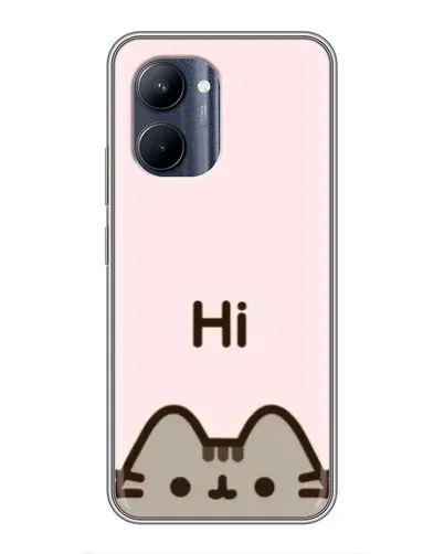 Чехол для Realme C33 с картинкой «Пушин говорит Hi» Чехол для Realme C33 с картинкой «Пушин говорит Hi»
