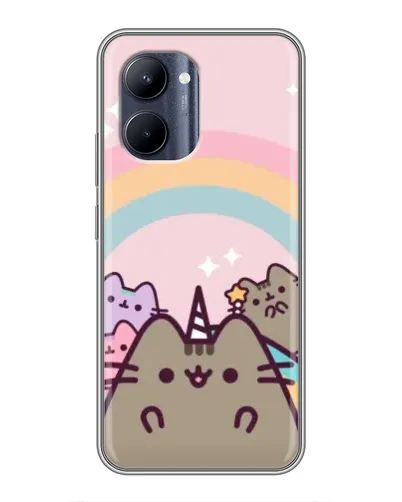 Чехол для Realme C33 с картинкой «Единорог Pusheen» Чехол для Realme C33 с картинкой «Единорог Pusheen»