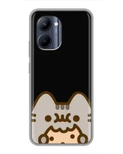 Чехол для Realme C33 с картинкой «Пушин на черном»