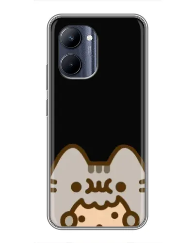 Чехол для Realme C33 с картинкой «Пушин на черном» Чехол для Realme C33 с картинкой «Пушин на черном»