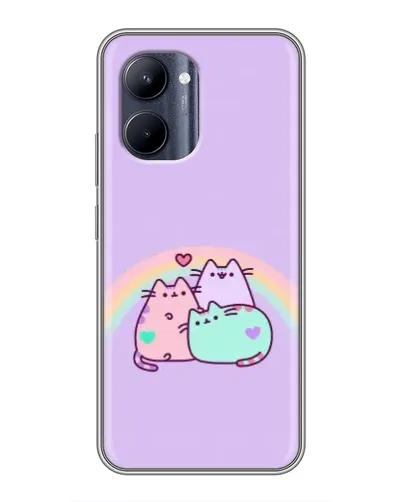 Чехол для Realme C33 с картинкой «Радужные Пушины» Чехол для Realme C33 с картинкой «Радужные Пушины»