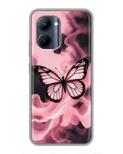 Чехол для Realme C33 с картинкой «Бабочка в дыму»