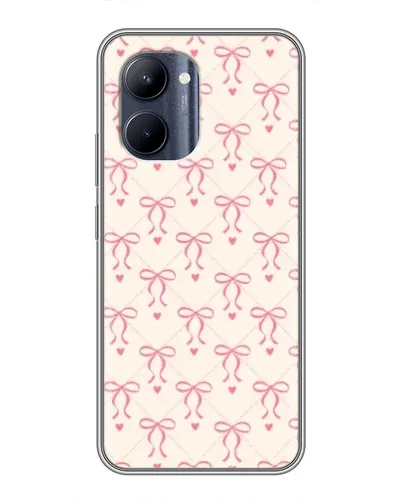 Чехол для Realme C33 с картинкой «Розовые бантики Coquette»