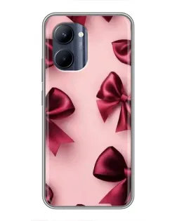 Чехол для Realme C33 с картинкой «Бордовый атлас»
