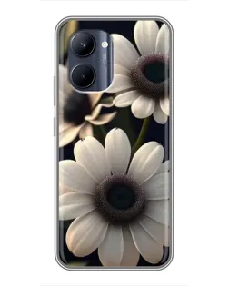 Чехол для Realme C33 с картинкой «Белые маргаритки макро» Чехол для Realme C33 с картинкой «Белые маргаритки макро»