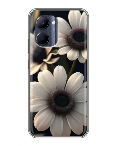 Чехол для Realme C33 с картинкой «Белые маргаритки макро»