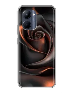 Чехол для Realme C33 с картинкой «Шелковая черная роза» Чехол для Realme C33 с картинкой «Шелковая черная роза»