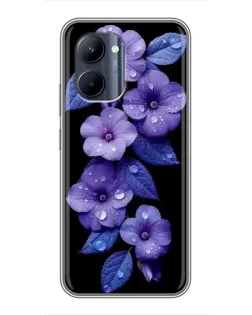 Чехол для Realme C33 с картинкой «Фиолетовые цветы с росою» Чехол для Realme C33 с картинкой «Фиолетовые цветы с росою»